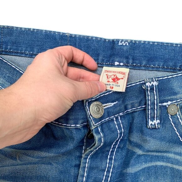 Vintage True Religion Jeans Size 38 JOEY SUPER T Blue - Picture 8 of 10